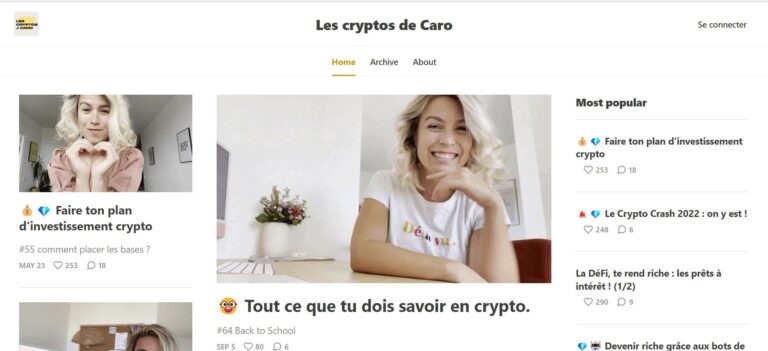 Toutes les newsletters de Caroline Jurado sur sa page d'accueil